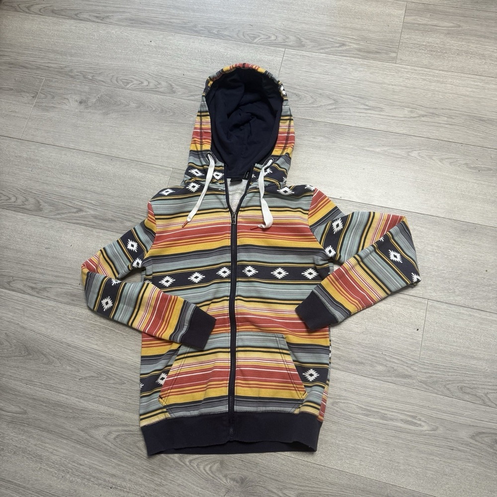 Cruel Denim Women Long Sleeve ZipUp Hoodie Aztec Western Casual Comfy D12
